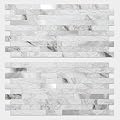 DICOFUN 20 Sheets White Marble Peel and Stick Backsplash Tile, Faux Stone PVC Mixed Metal Stick on Backsplash Kitchen Wall Tiles