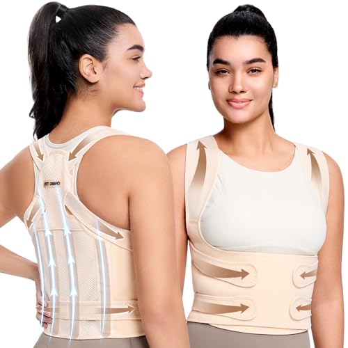 Fit Geno Small Unisex Full-Back Posture Brace – Adjustable Shoulder