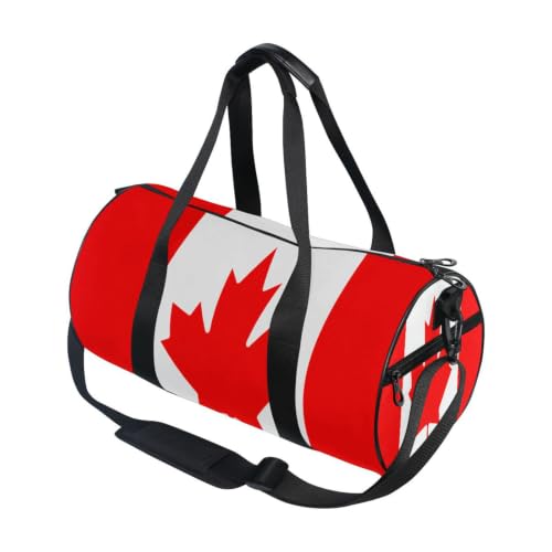 Bolsa de lona redonda con compartimento interno, accesorio de viaje unisex de Canadá