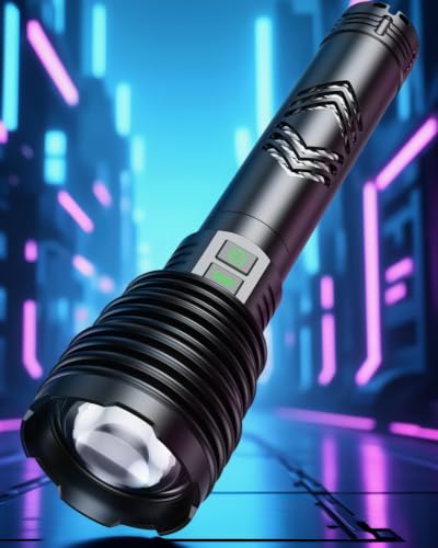 Image of Flashlights 600,000 High Lumens, 6 Modes with Fast Charge, Super Bright Rechargeable Powerful Flashlight IP67 Waterproof & Shock Resistant for Outdoor Activities