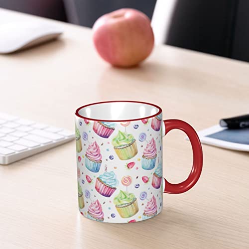 ZHONGHAO Tazas, Postre Cerámica Tazas De Café, Taza Divertida-11 Oz-330 Ml - Imagen 8