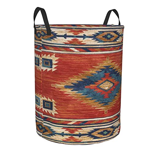 Western Arrow Southwest Native American Circular Hamper Storage Basket Water-Proof Circular Dirty Clothes Hamper Laundry Basket With Handles Medium #TOP1