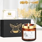 Vela aromática giratoria de rosa, regalos de mariposa para mujeres, mamá, esposa, aniversario, día de San Valentín, Navidad, regalo de cumpleaños único para hermana, novia con caja de regalo