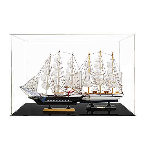 Self-Assembly Acrylic Display Case,Deluxe Dustproof Showcase,Cube Countertop Box for Pop Figures Collectibles Toys,Need Remove The Protective Film (12x8x10 inch; 30x20x25cm)