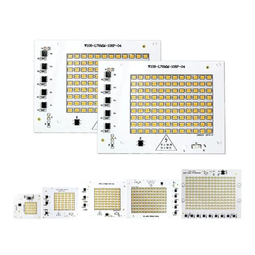 LED Lamp Chips AC 220V Smart IC Flood Light Beads Input 100W 50W 30W 20W 10W Cold Warm White(Warm White,20W 220V)