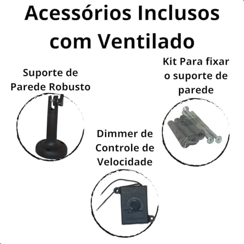 Ventilador de Parede 50cm Oscilante Comercial Q500P Qualitas 110v 220v Bivolt