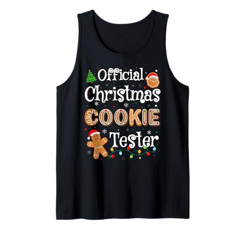 Baking Crew Xmas Pajamas Official Christmas Cookie Tester Tank Top