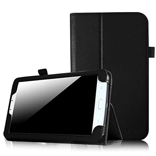 FINTIE Folio Classic Leather Case for 7 inch Samsung Galaxy Tab 3 - Black