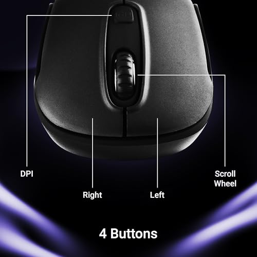 ZEBRONICS Dash Pro 2.4GHz Wireless Mouse, Upto 1600 DPI, 3 Level DPI, High Precision, Power Saving Mode, Comfortable & Lightweight, for Mac |... - Image 5