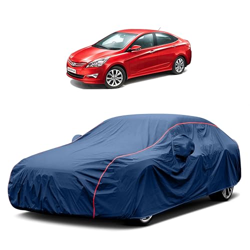 Image of Heavy-Duty Car Cover for Compatible with Hyundai Verna (2006 to 2025 All Models) Deluxe Car Protection Cover ? Waterproof & UV-Resistant All-Season Exterior Protection