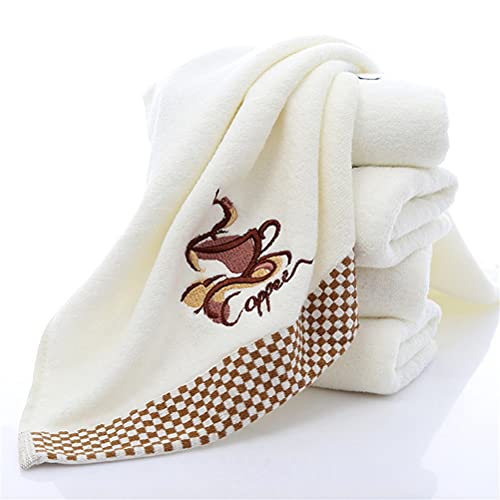 Jgqgb Embroidered Large Towel Set Cotton Solid Color Sport Soft Print Beauty Face Towel Plaid Bath Towel Home Bathroom For Adults Kids ( Color : E , Size : 2Pcs Towel Set ) #TOP2
