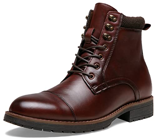 Image of Vostey Mens Boots Motorcycle Casual Boots for Men Zipper Fashion Chukka Boots Mens