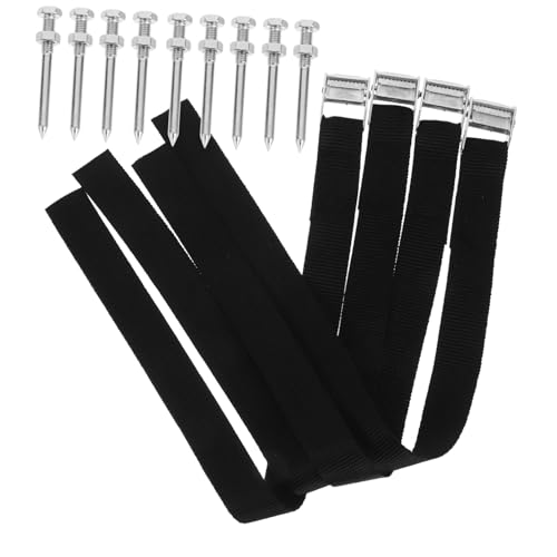 STOBAZA Lawn Aerator Spikes Shoes Straps 34 Pcs Adjust for Different Lawn Depths Wear-Resistant Metal Construction