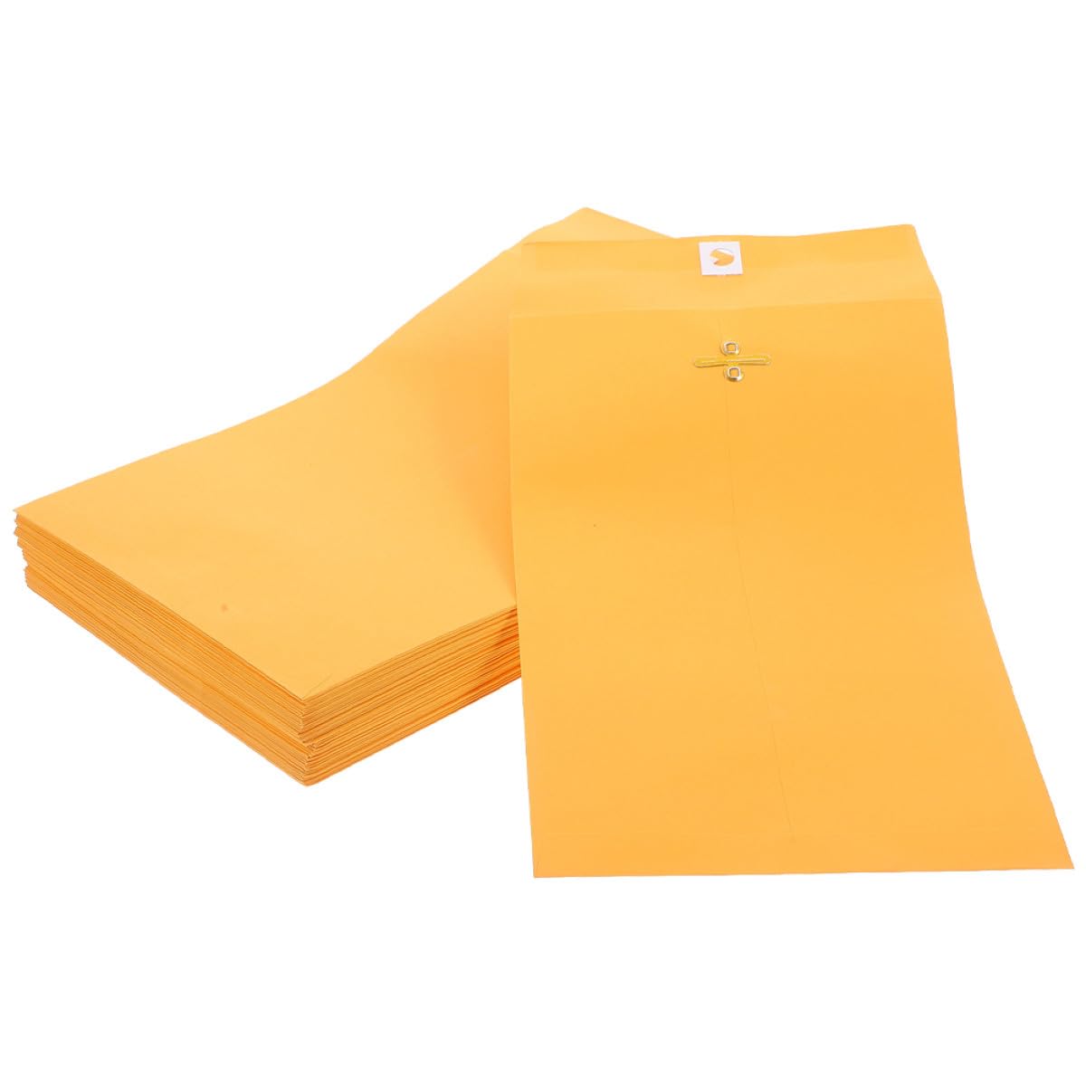 LALAFINA 100 Stück Gelbe Geldumschläge aus Kraftpapier mit Klappverschluss Elegante Kartenumschläge für Professionelle Büros und Effizienten Schutz von Dokumenten