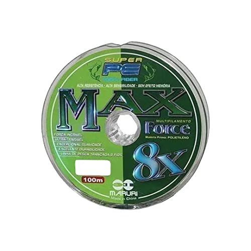 Linha de Pesca Multifilamento Maruri Max Force 8X Verde Carretel - 100m cor:verde;espessura:0.40mm