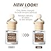 HoogaLife Car Air Freshener Diffuser 2 Pack Hanging Mahogany Teakwood Car Air Freshener for Women 45+ days Long Lasting Fragrance Made in USA (M33)