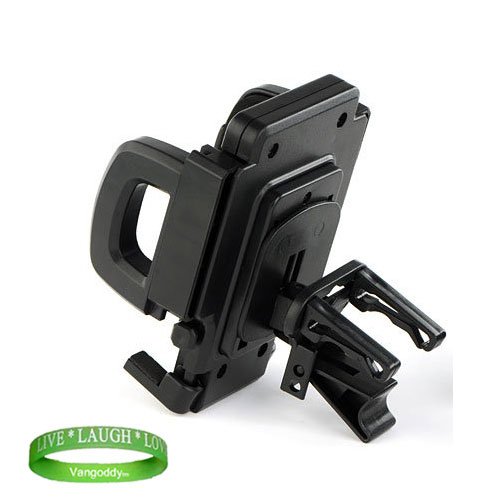 Vg Smart Phone Rotatable Car Window Vent Mount Black Compatible With Htc Evo 3D 4G Android Phone + Live Laugh Love Wristband!! #TOP10