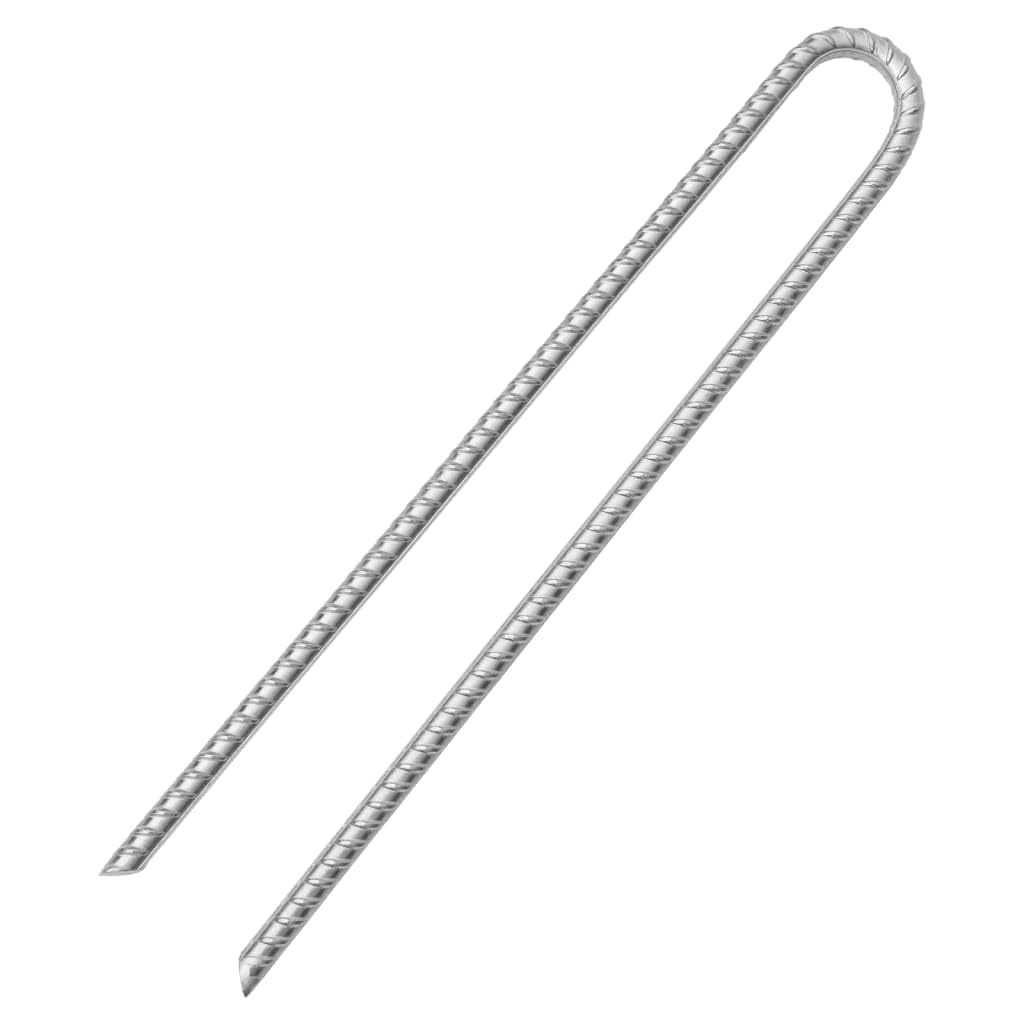6 STK. Zeltheringe 41,5 cm U-Form, Ø 12 mm Erdnägel aus verzinktem Stahl für Camping, Pavillon & Vorzelt