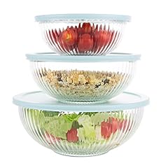 3 Mixing Bowls with Lids(vertical stripe)