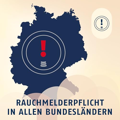 ABUS Rauchmelder für die Funk-Alarmanlage Smartvest Pro - Funk-Rauchwarnmelder für Kinderzimmer, Schlafzimmer, Flure, Küche und andere Räume - Schraub- oder Klebemontage - DIN EN 14604 geprüft - weiß