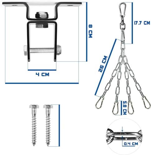 Yes4All SNGY Punching Bag Hangers, Black, silver, Ceiling Hook Suspension for Punching bag Yoga, Chair, Boxing Bag, MMA - Image 2