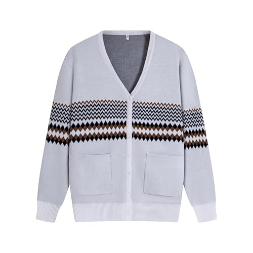 Image of Women's Lightweight Button Down Cardigan Sweaters Long Sleeve Classic V Neck Knit Soft Shrugs with Pocket