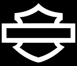 USSZ Motorcycle Bar and Shield Design Vinyl Decal Car Harley Moto Davidson Biker | car | Van | Trucks | Motorcycle | Bumper | Window Any Smooth Surface Size: 5" (White)