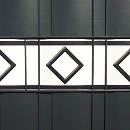 M-tec Design Sichtschutzstreifen PVC – Motiv Hamburg, 19 Cm X 2,85 M, 3er Pack, Mit Klemmschienen