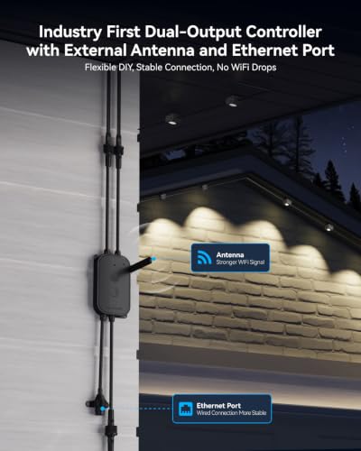 Image of ASAHOM Permanent Outdoor Lights Pro, 100FT with 72 LEDs, WLED Integrated