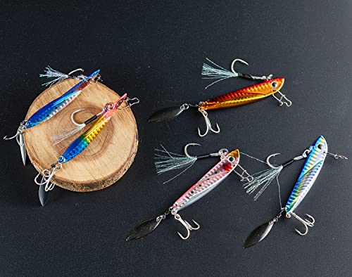 [青嵐ルアー] メタルジグ セット ヒラメ ルアー シーバス 20g 30g 40g 青物 サーフ メタルバイブ 鉄板ルアー 飛距離 (5カラーセット・B, 30g) 3枚目