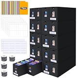 AOBOPLE Scatola per carte da collezione per oltre 17.000 carte, Top Loaders Box per 3400+ 7,6 x 10,2 cm 35PT Toploader con 72 divisori per carte da collezione, per carte TCG, MTG, carte sportive