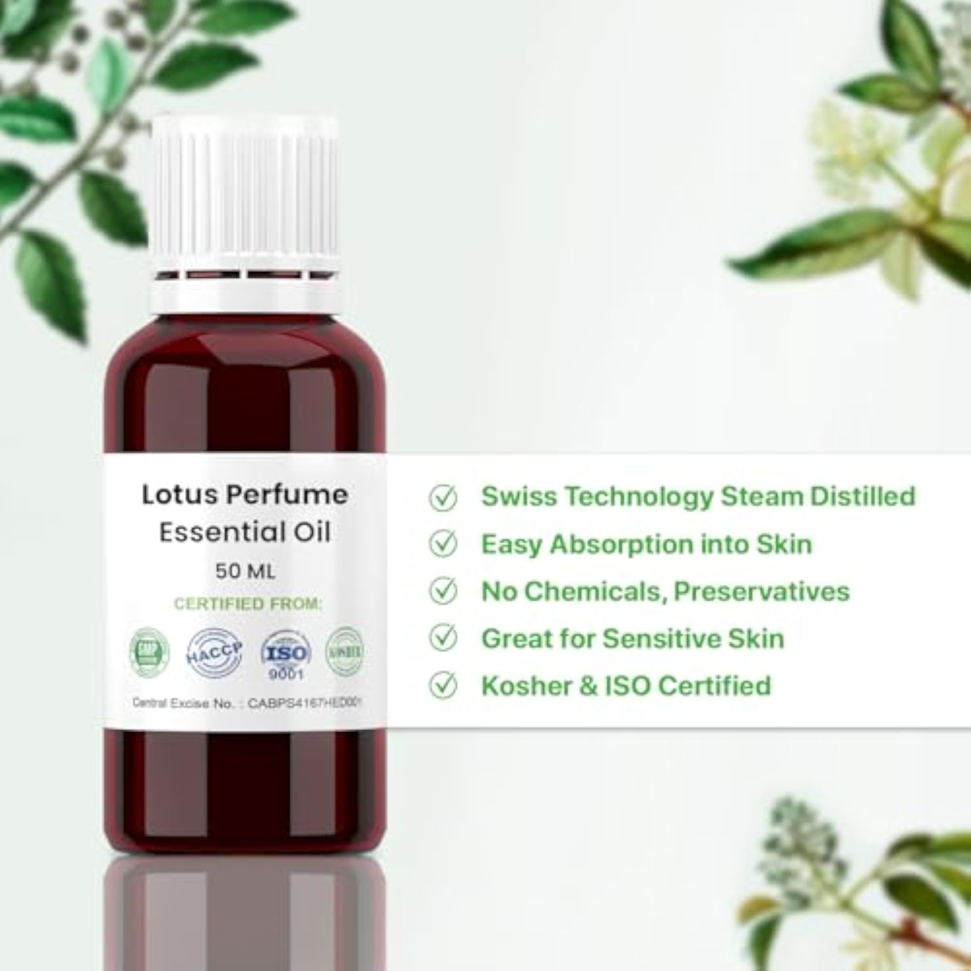 Lotus Perfume Oil - 100% Pure, Natural & Undiluted