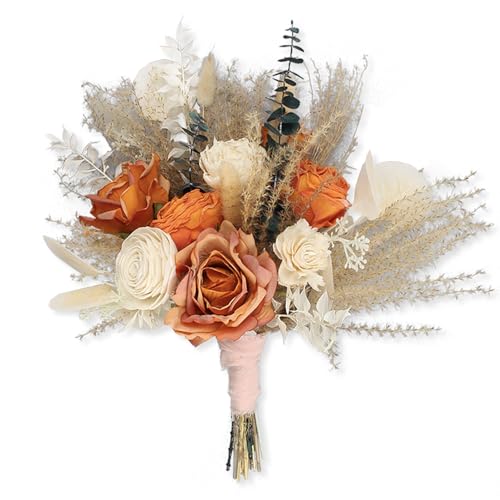 Rinlong 1Pc Fall Wedding Bouquet for Bridesmaids...