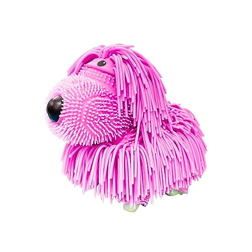 𝗣𝗲𝗿𝗿𝗶𝘁𝗼 𝗡𝗼𝗼𝗱𝗹𝗲 𝗣𝗲𝗹𝘂𝗱𝗼. Mascota de Silicona que se Estira Camina y Ladra para niños. Perro con Pelo tipo Fideos de Colores Interactivo, Suaves Antiestrés. Pilas no Incluidas
