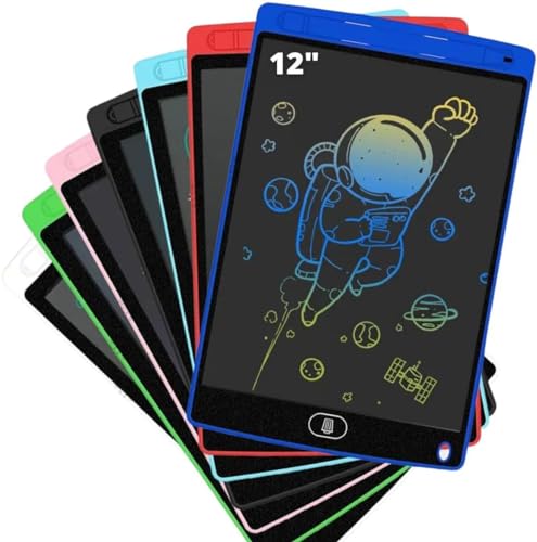 Tablet de Escrita e Desenho Infantil 12″ – Lousa Digital LCD Multicolorida com Botão de Apagar – Educativa e Divertida