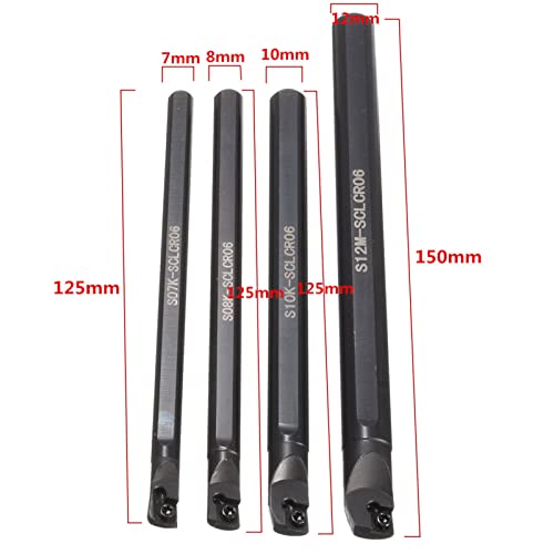 Kit de herramientas para torno metálico con 4 barras de taladro miniatura 2