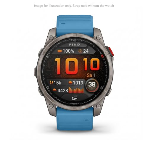 Image of Garmin QuickFit 22 Watch Band - Lakeside Blue Silicone