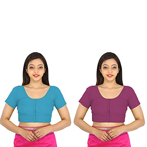 Image of Namita Women's Rubia Cotton Solid Half Sleeve Blouse