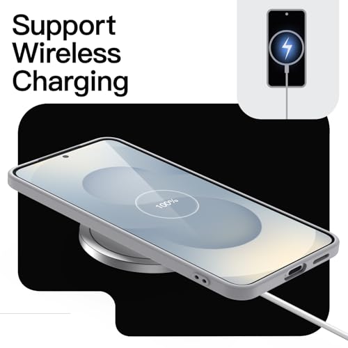 Image of JETech Slim Cover Case for Samsung Galaxy S25 5G with Camera Lens Full Protection, Ultra-Thin Lightweight Matte Finish Minimalist Protective Phone Cover (Silver Shadow)