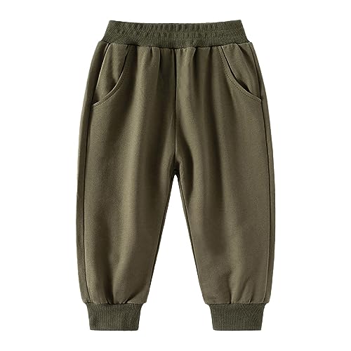 Calça de moletom infantil para bebês meninos e meninas, cor sólida, calça jogger, calça de moletom p