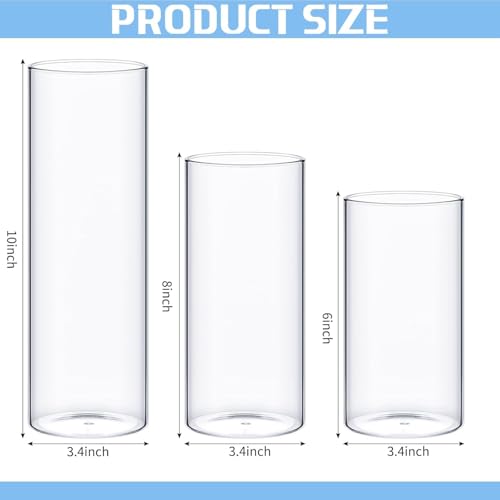 Image of Didaey 72 Pcs Cylinder Vases for 3.4''Diameter Tall Vase, 6'',8'',10'' Tall