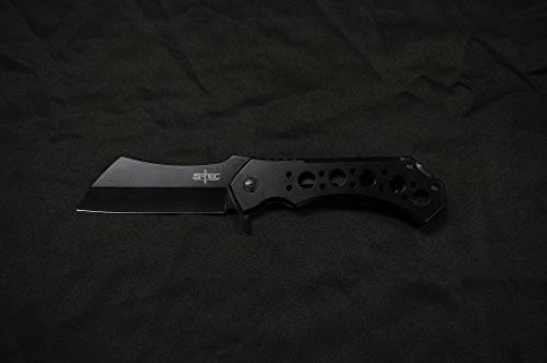 S-Tec 12-Inch Rugged Chef Field Tactical Folding Cleaver (Matte Black) #TOP4