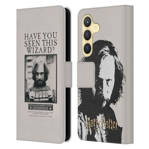 Head Case Designs Officially Licensed Harry Potter Sirius Black Poster Prisoner of Azkaban II Leather Wallet Case Compatible with Samsung Galaxy S24 5G
