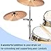 Foraineam Drum Set Mounting Clamp, 9.1 inch / 23cm Cymbal Boom Arm with Clamp Holder Bracket, Drum Set Extension Mount Clip Cymbal Stand L-Arm Rod Percussion mounts, Percussion Instrument Accessories