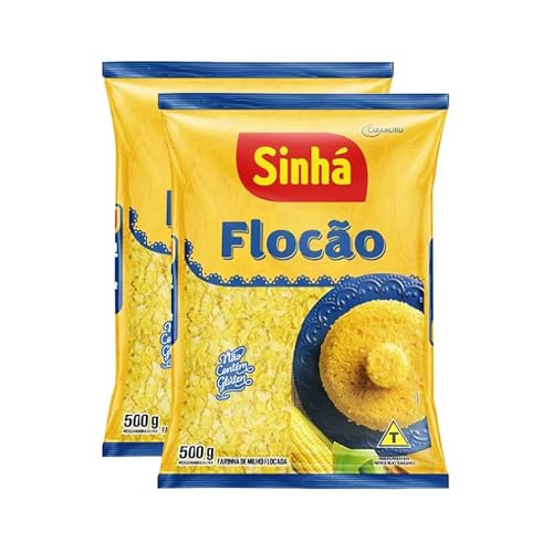Pack Flocão Farinha de Milho Flocada Sinhá 2x 500g
