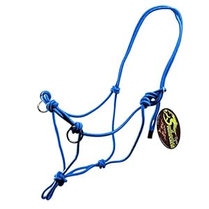 Southwestern Equine Side Pull Rope Halters with Nickle Plated Rings