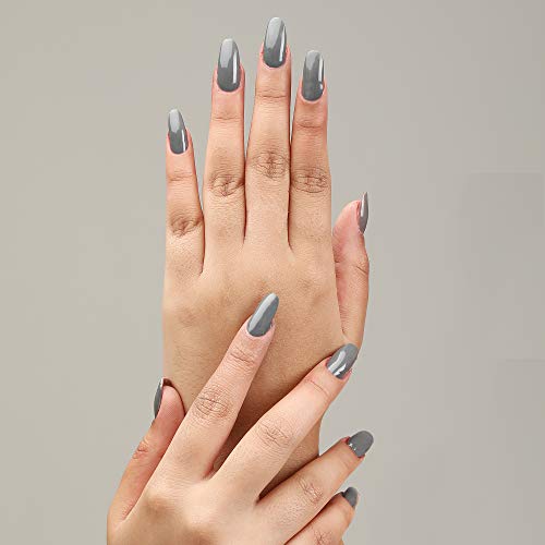 Image of FYORR Grey Perfecto Professional Nail Polish | Long Lasting, Quick Dry, Chip Resistant, High Shine Nail Paint | Smooth & Easy Application, Vibrant Trendy Shades for Women & Girls Party Daily Use 15ml