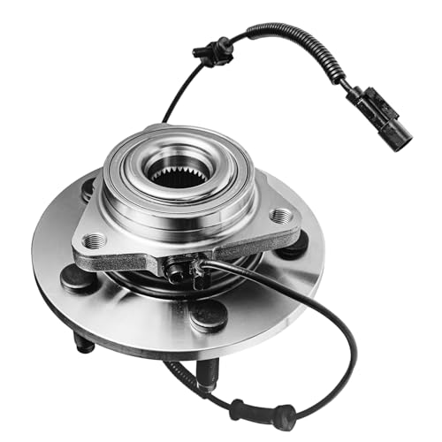 Detroit Axle - 5 Lugs Front Wheel Bearing Hub for 2006-2009 Ram 1500, Replacement 2007 2008 Ram 1500 [4-Wheel ABS] Wheel Bearing and Hub Assembly