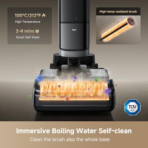 DREAME H15 Pro Heat Wet Dry Vacuum Cleaner, 185°F Hot Water Floor Cleaning, Cordless Vacuum Mop with GapFree AI Robotic Arm, 22KPa Suction, 0 Hair Tangle, 212°F Self-Clean, 194°F Hot Air Drying by DREAME - Image 3