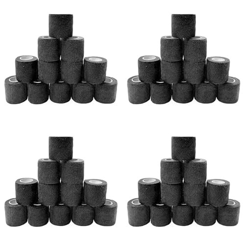 Bandage auto-adhésif élastique noir 5 cm pour blessures sportives et animaux